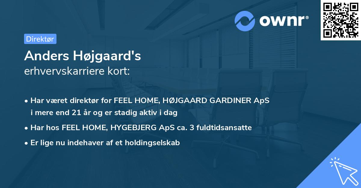 Anders Højgaard's erhvervskarriere kort