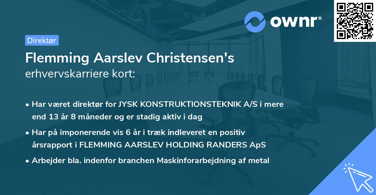 Flemming Aarslev Christensen's erhvervskarriere kort