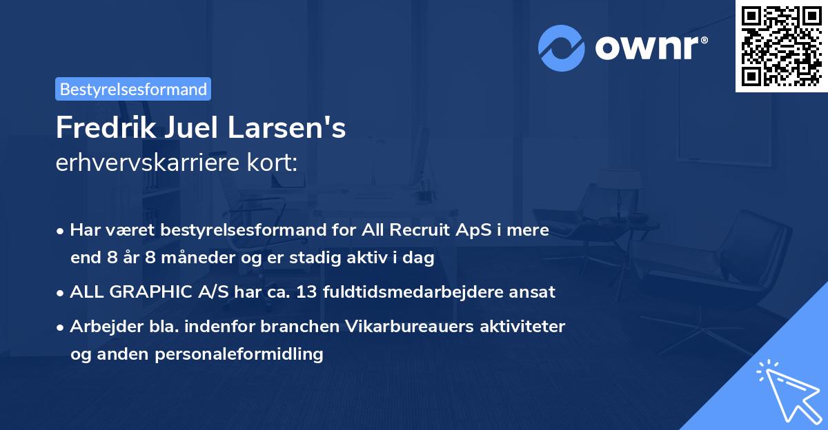 Fredrik Juel Larsen's erhvervskarriere kort