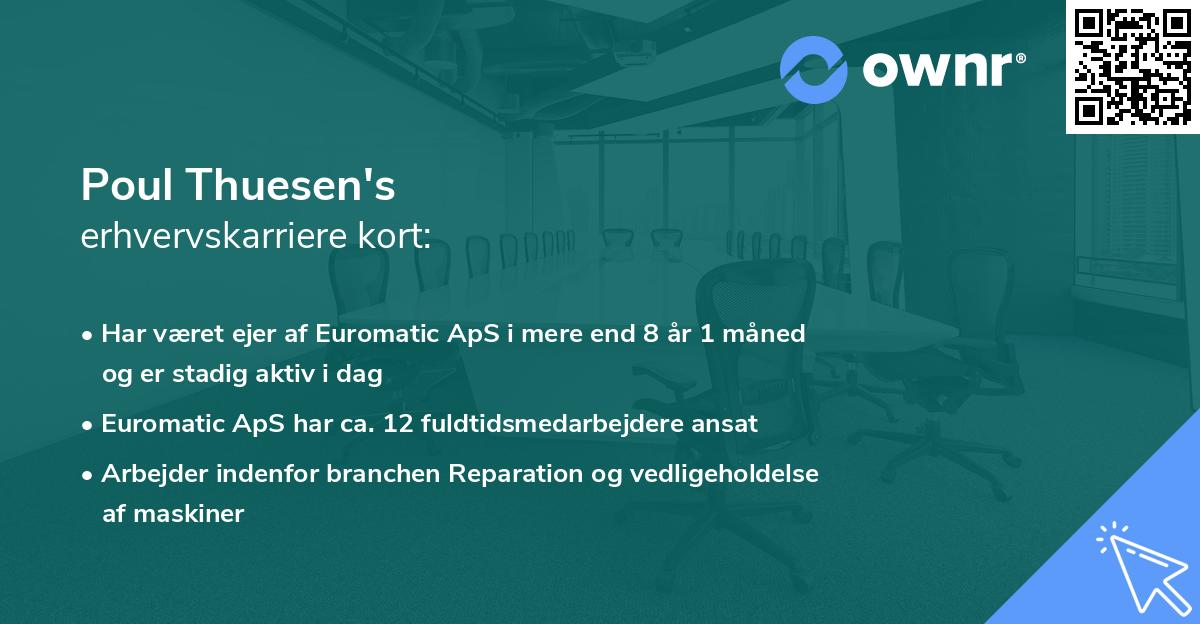 Poul Thuesen's erhvervskarriere kort