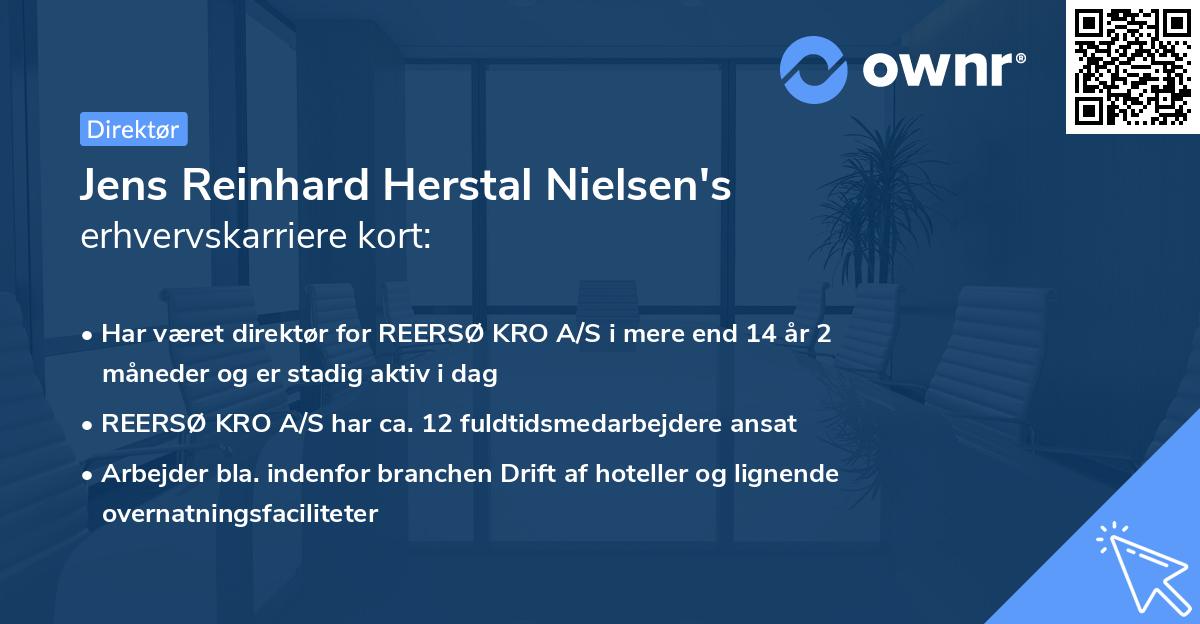 Jens Reinhard Herstal Nielsen's erhvervskarriere kort