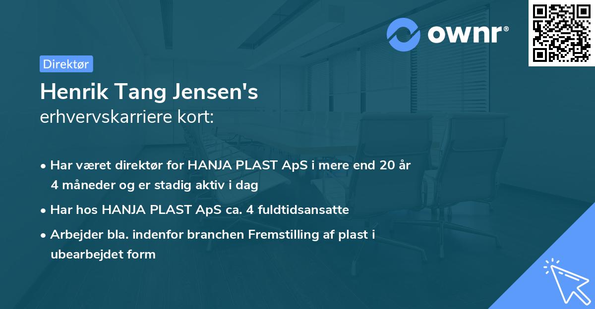 Henrik Tang Jensen's erhvervskarriere kort
