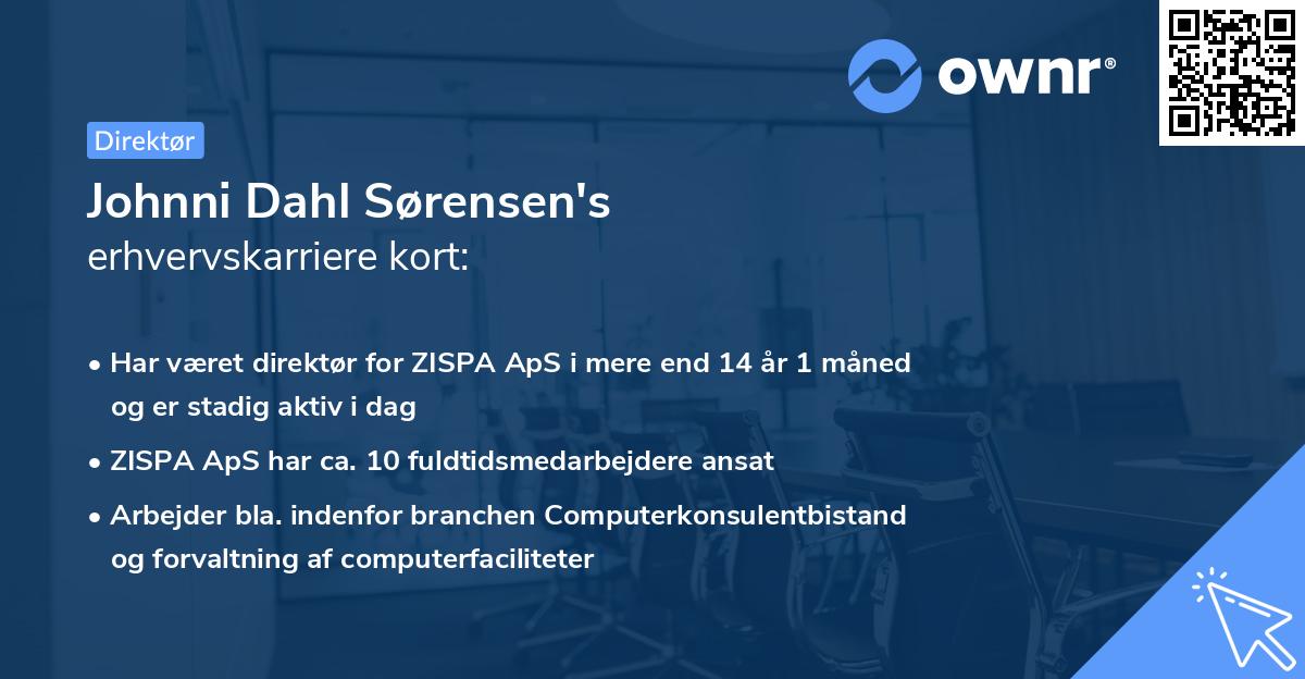 Johnni Dahl Sørensen's erhvervskarriere kort