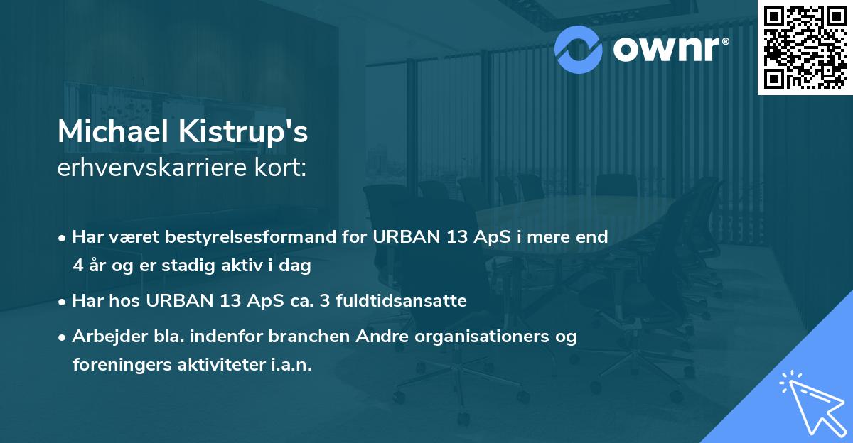Michael Kistrup's erhvervskarriere kort