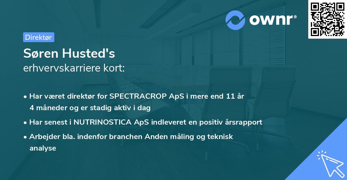 Søren Husted's erhvervskarriere kort