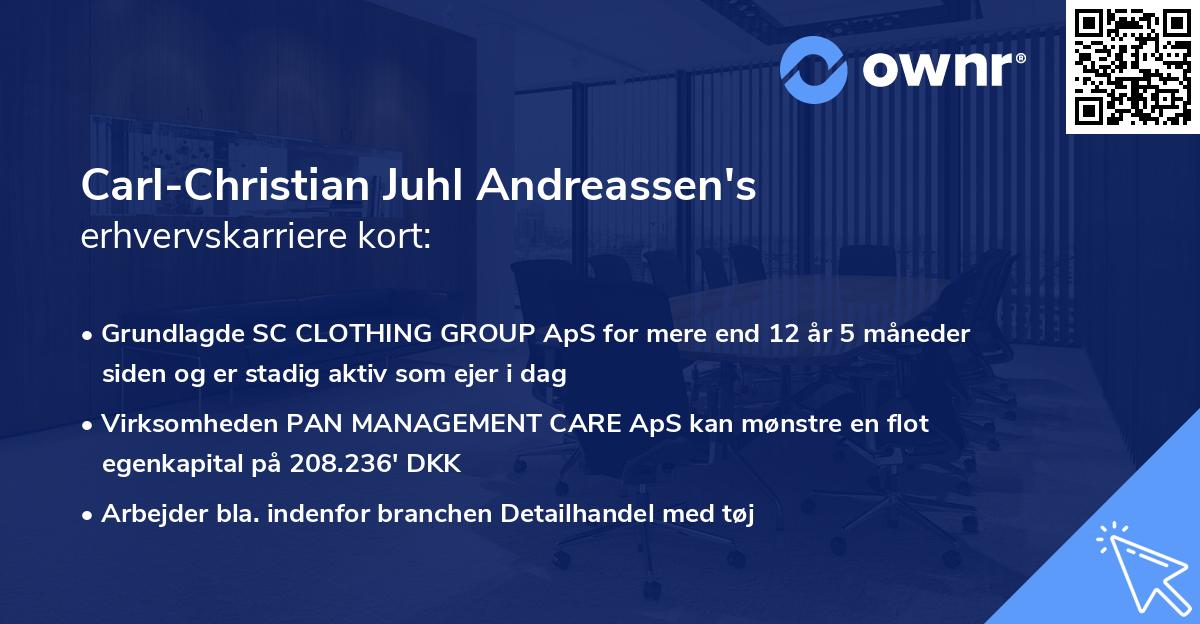 Carl-Christian Juhl Andreassen's erhvervskarriere kort