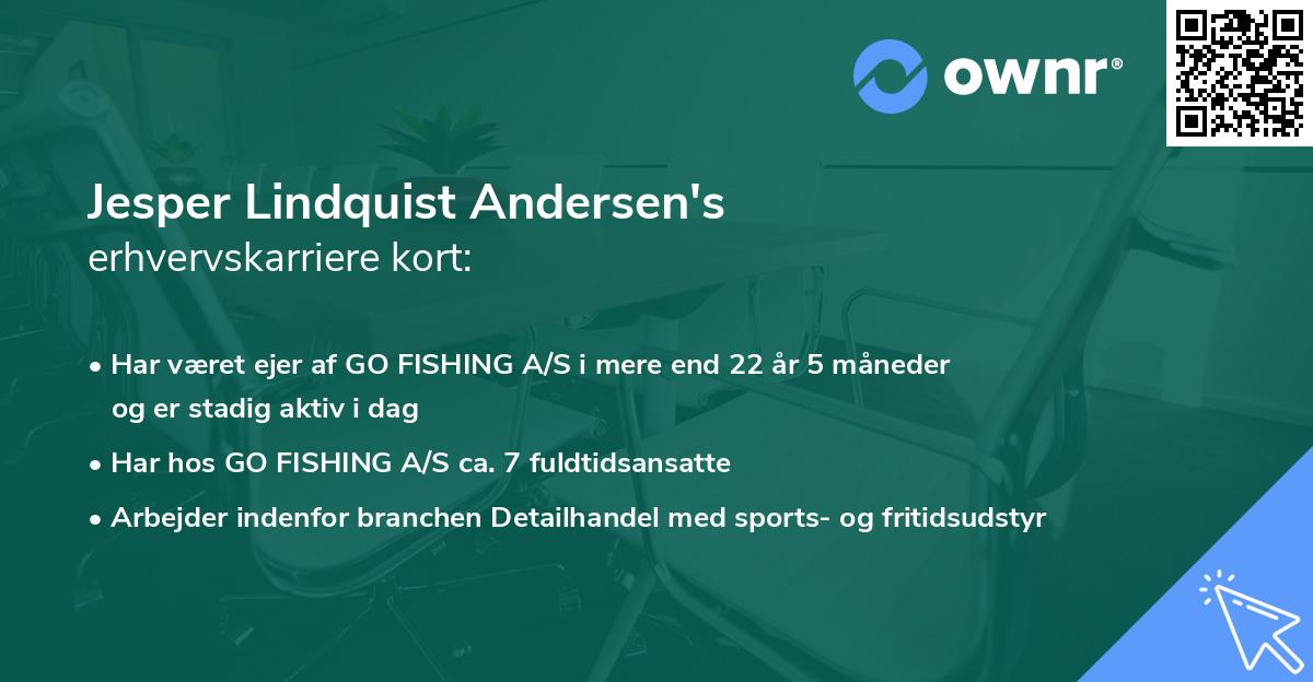 Jesper Lindquist Andersen's erhvervskarriere kort
