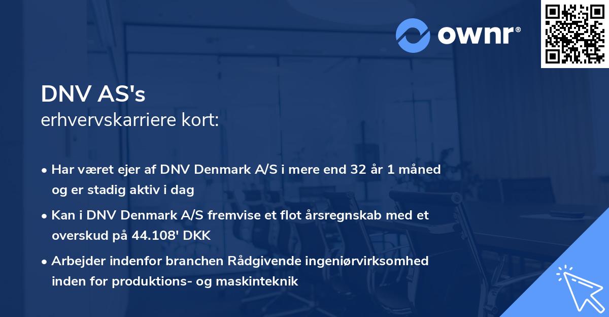 DNV AS's erhvervskarriere kort