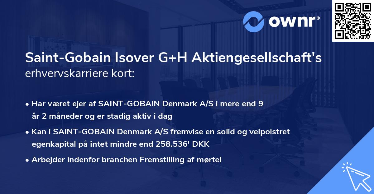 Saint-Gobain Isover G+H Aktiengesellschaft's erhvervskarriere kort