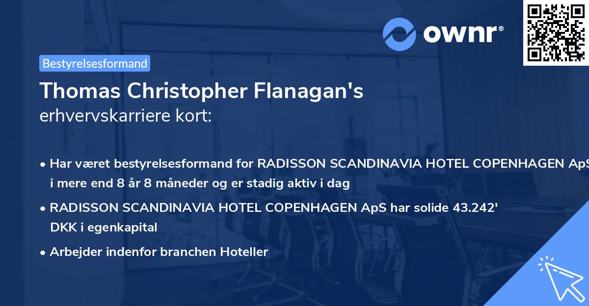 Thomas Christopher Flanagan's erhvervskarriere kort