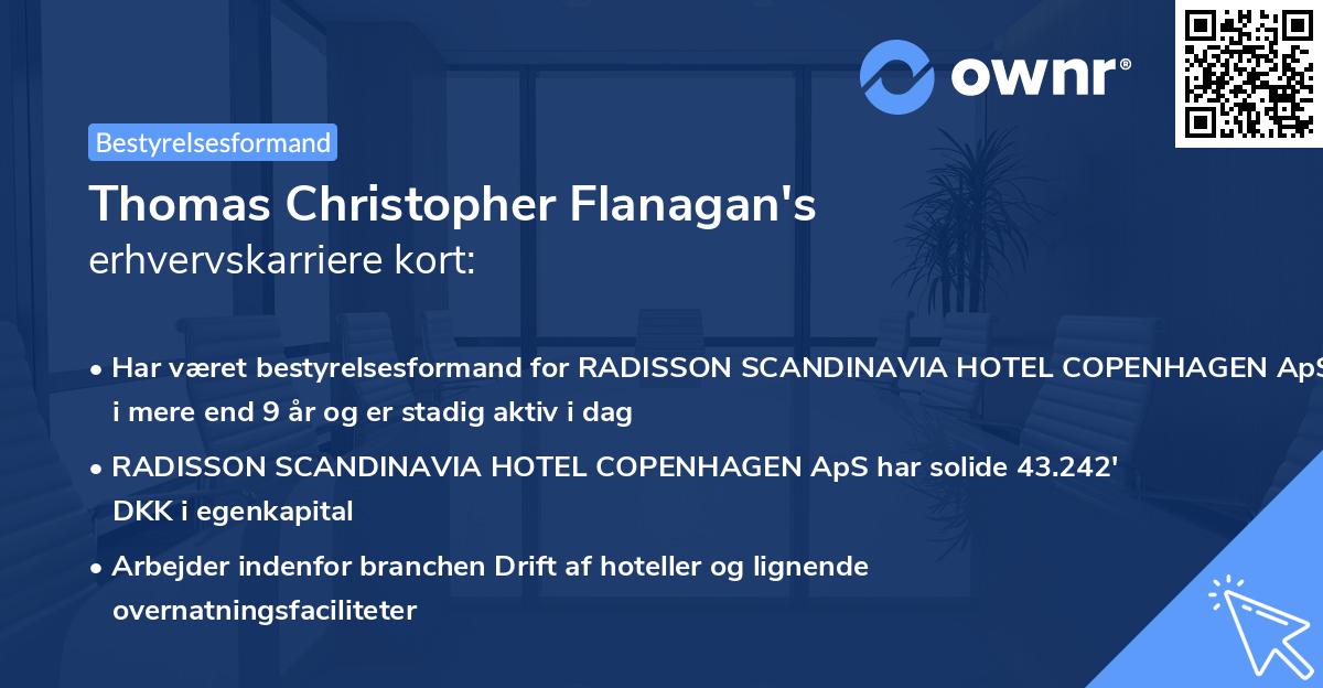 Thomas Christopher Flanagan's erhvervskarriere kort