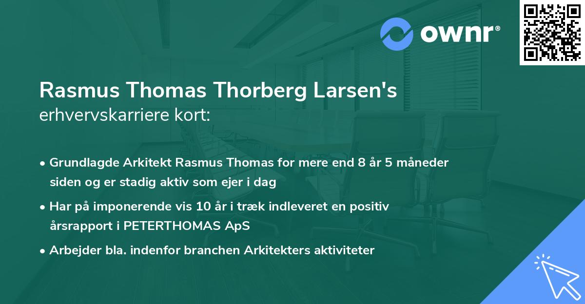 Rasmus Thomas Thorberg Larsen's erhvervskarriere kort