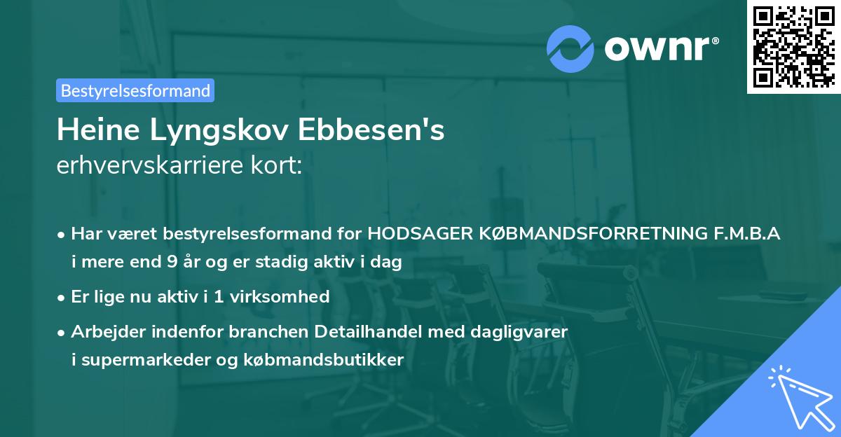 Heine Lyngskov Ebbesen's erhvervskarriere kort