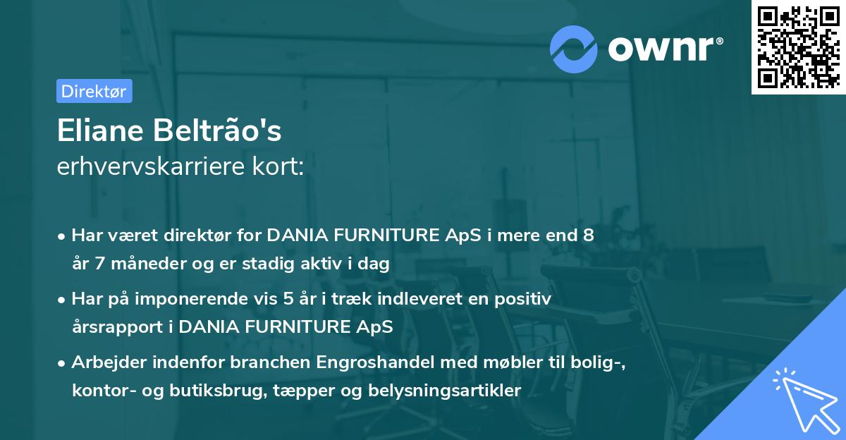 Eliane Beltrão's erhvervskarriere kort