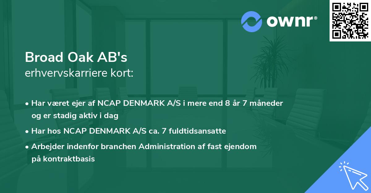 Broad Oak AB's erhvervskarriere kort