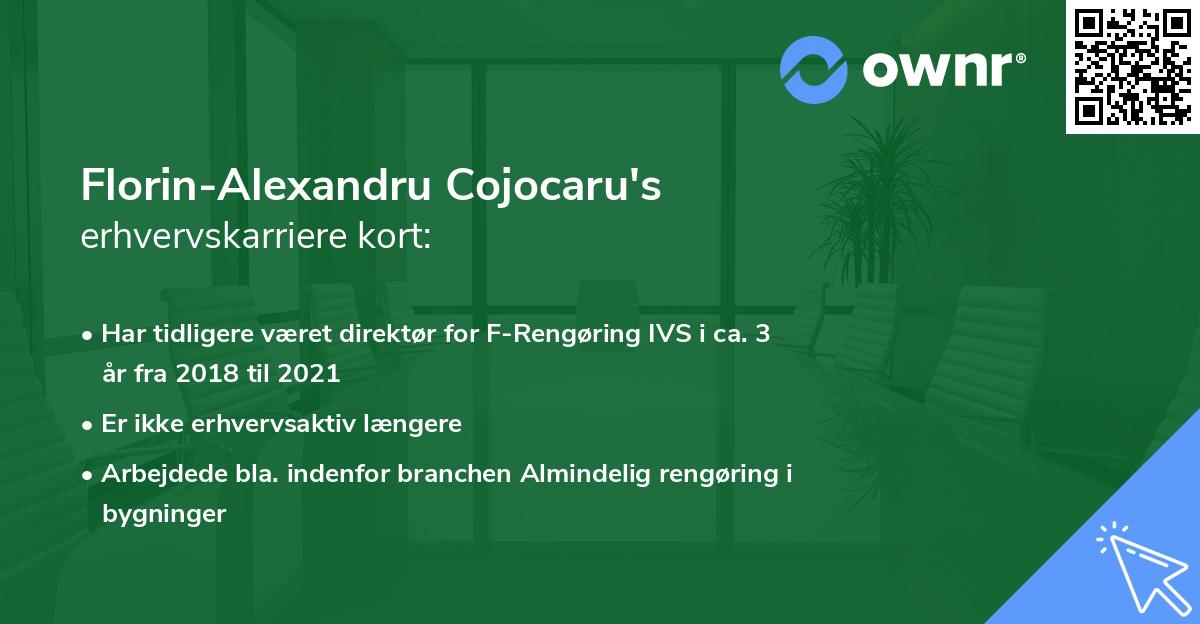 Florin-Alexandru Cojocaru's erhvervskarriere kort