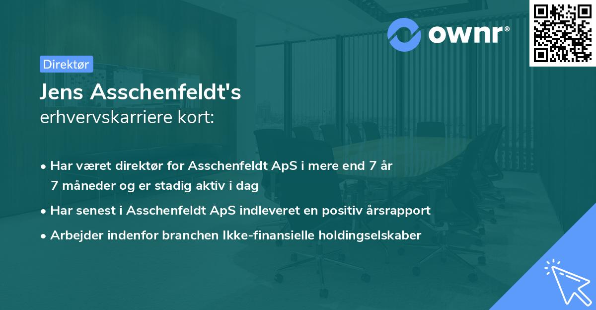 Jens Asschenfeldt's erhvervskarriere kort