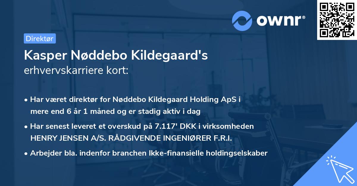 Kasper Nøddebo Kildegaard's erhvervskarriere kort