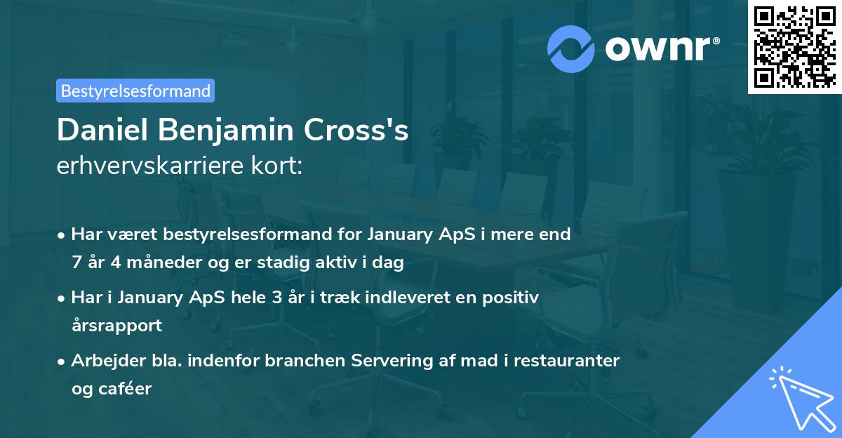 Daniel Benjamin Cross's erhvervskarriere kort