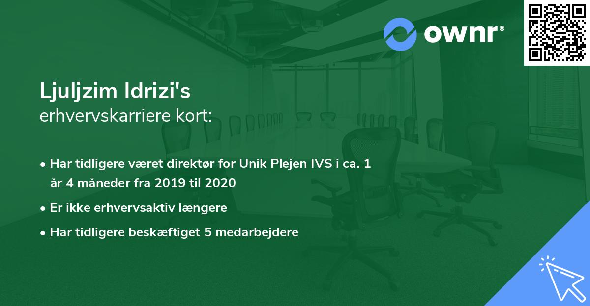 Ljuljzim Idrizi's erhvervskarriere kort