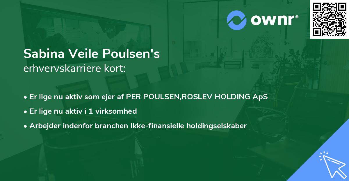Sabina Veile Poulsen's erhvervskarriere kort