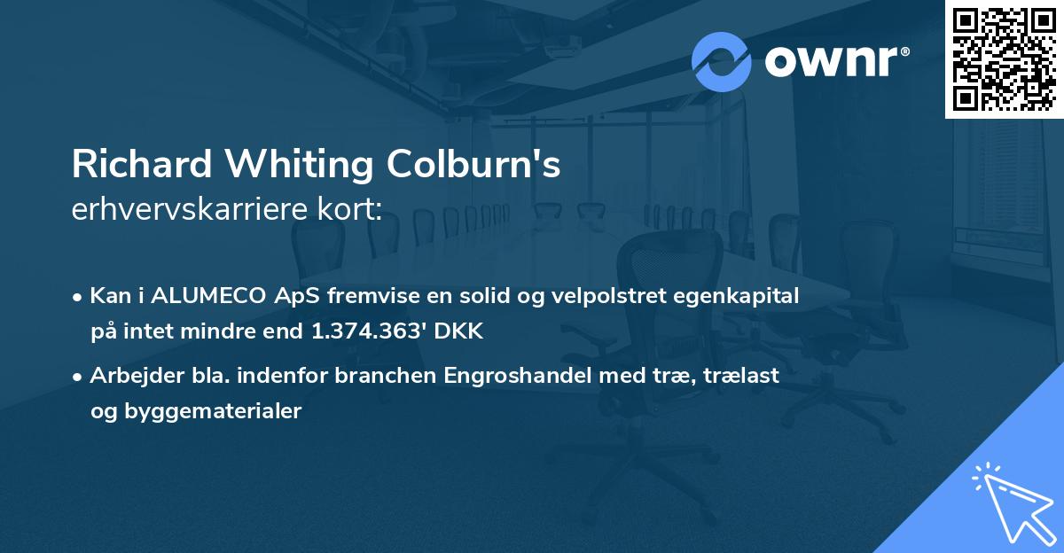 Richard Whiting Colburn's erhvervskarriere kort