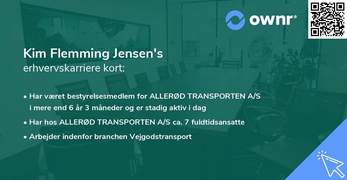 Kim Flemming Jensen's erhvervskarriere kort