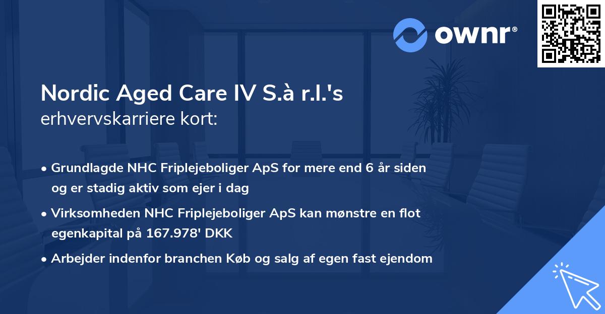 Nordic Aged Care IV S.à r.l.'s erhvervskarriere kort