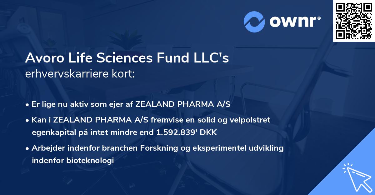 Avoro Life Sciences Fund LLC's erhvervskarriere kort