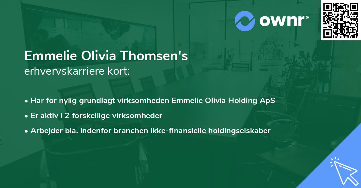 Emmelie Olivia Thomsen's erhvervskarriere kort