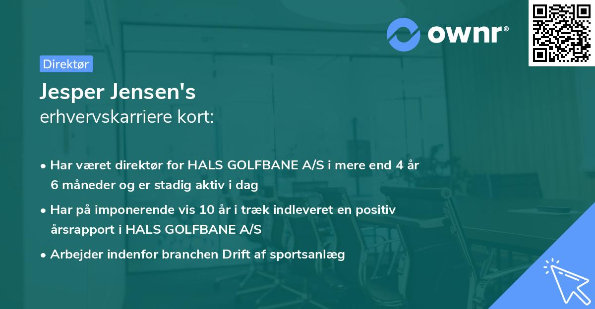 Jesper Jensen's erhvervskarriere kort
