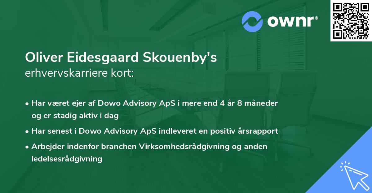 Oliver Eidesgaard Skouenby's erhvervskarriere kort