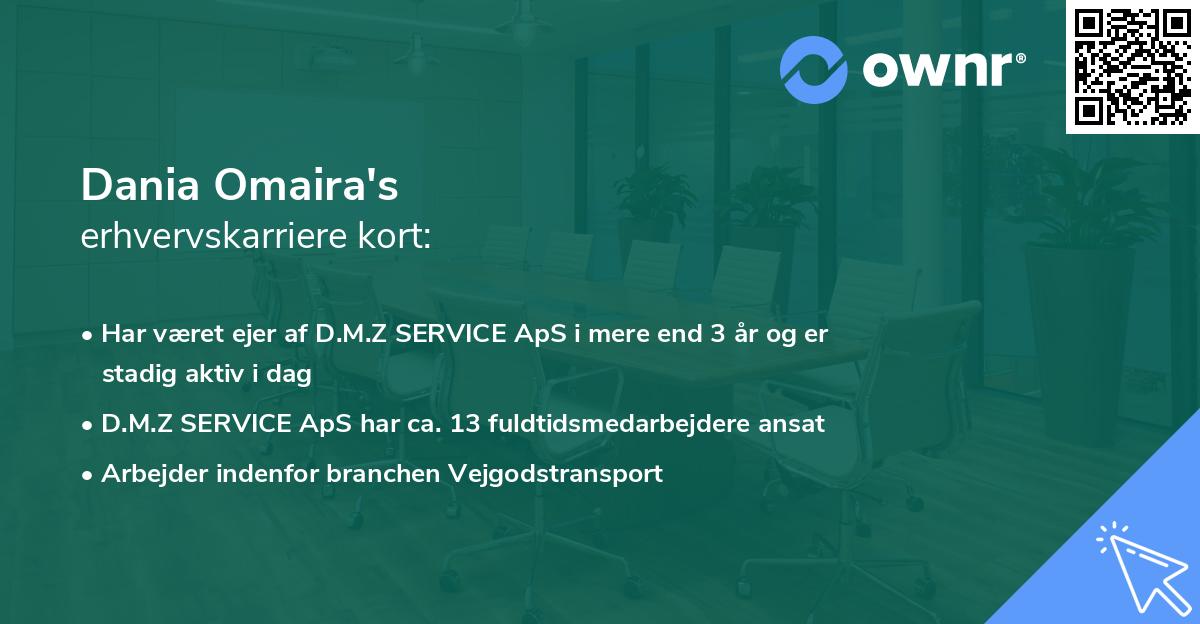 Dania Omaira's erhvervskarriere kort