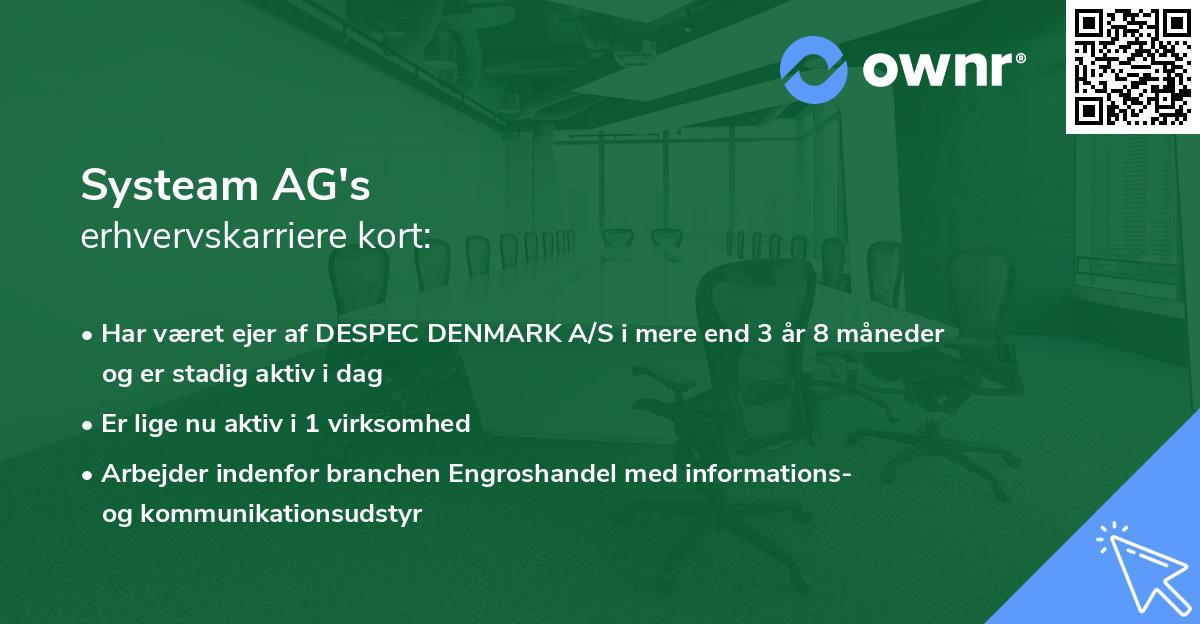 Systeam AG's erhvervskarriere kort