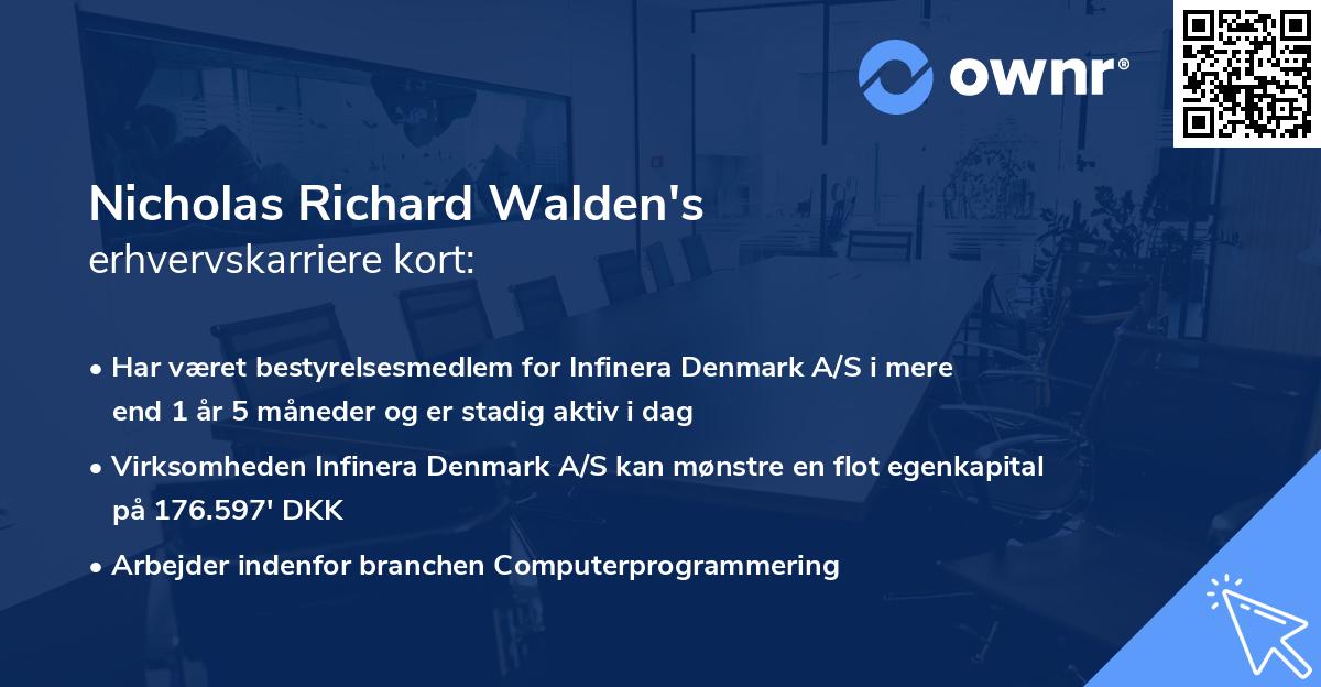 Nicholas Richard Walden's erhvervskarriere kort