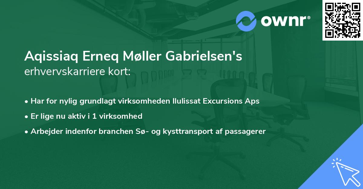 Aqissiaq Erneq Møller Gabrielsen's erhvervskarriere kort