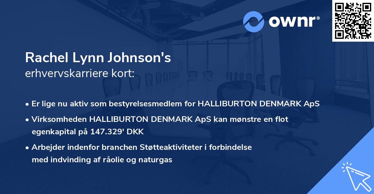 Rachel Lynn Johnson's erhvervskarriere kort