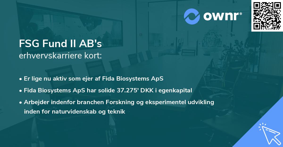 FSG Fund II AB's erhvervskarriere kort