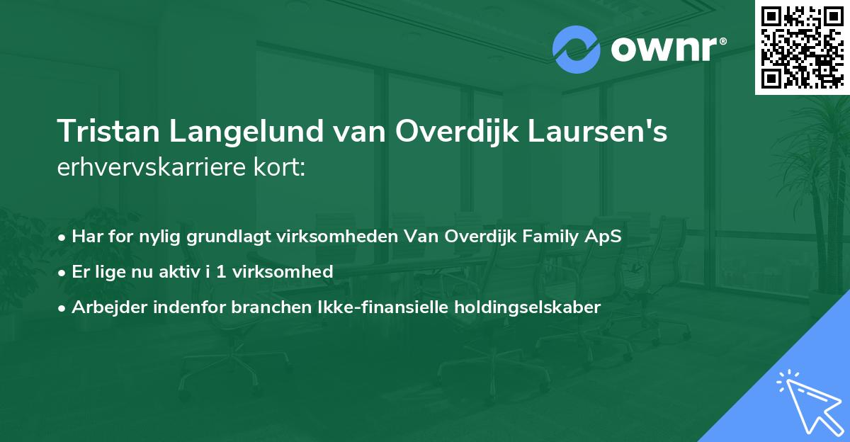 Tristan Langelund van Overdijk Laursen's erhvervskarriere kort