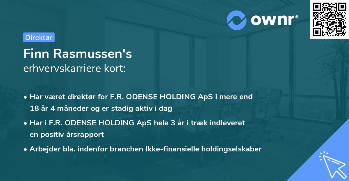 Finn Rasmussen's erhvervskarriere kort