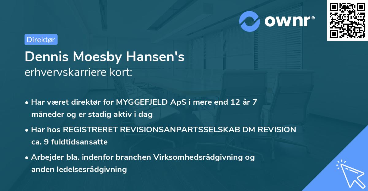 Dennis Moesby Hansen's erhvervskarriere kort