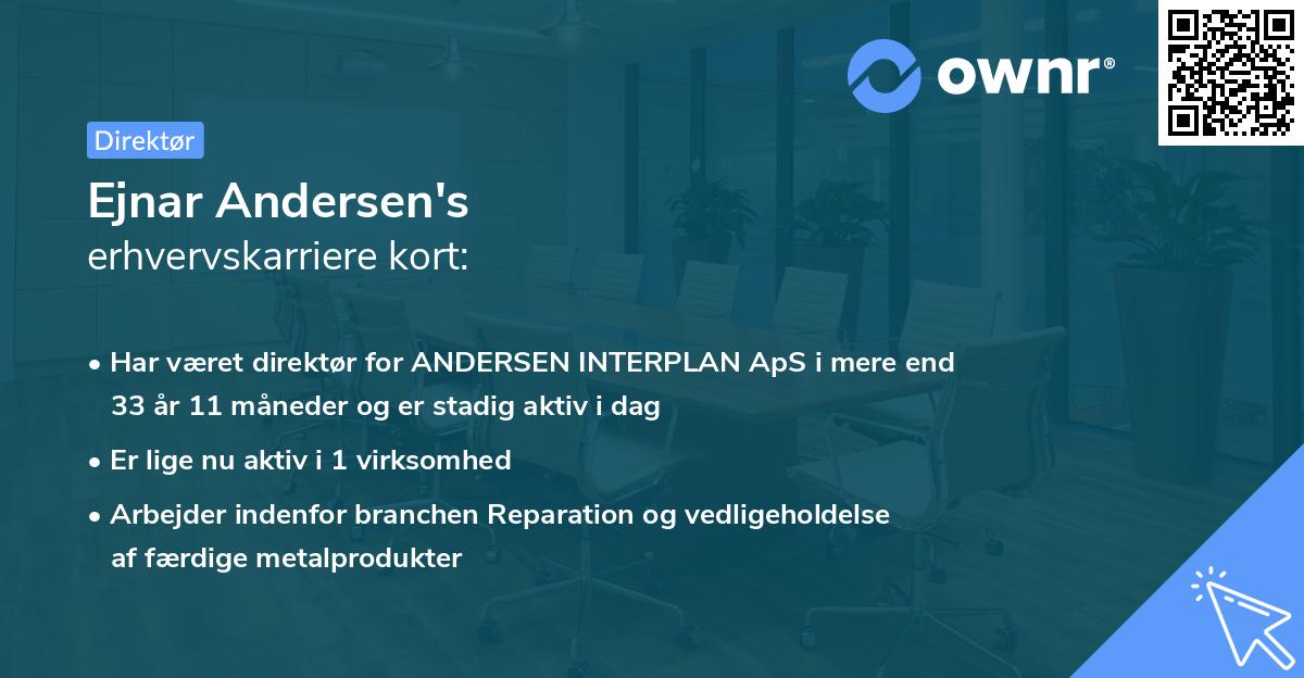 Ejnar Andersen's erhvervskarriere kort