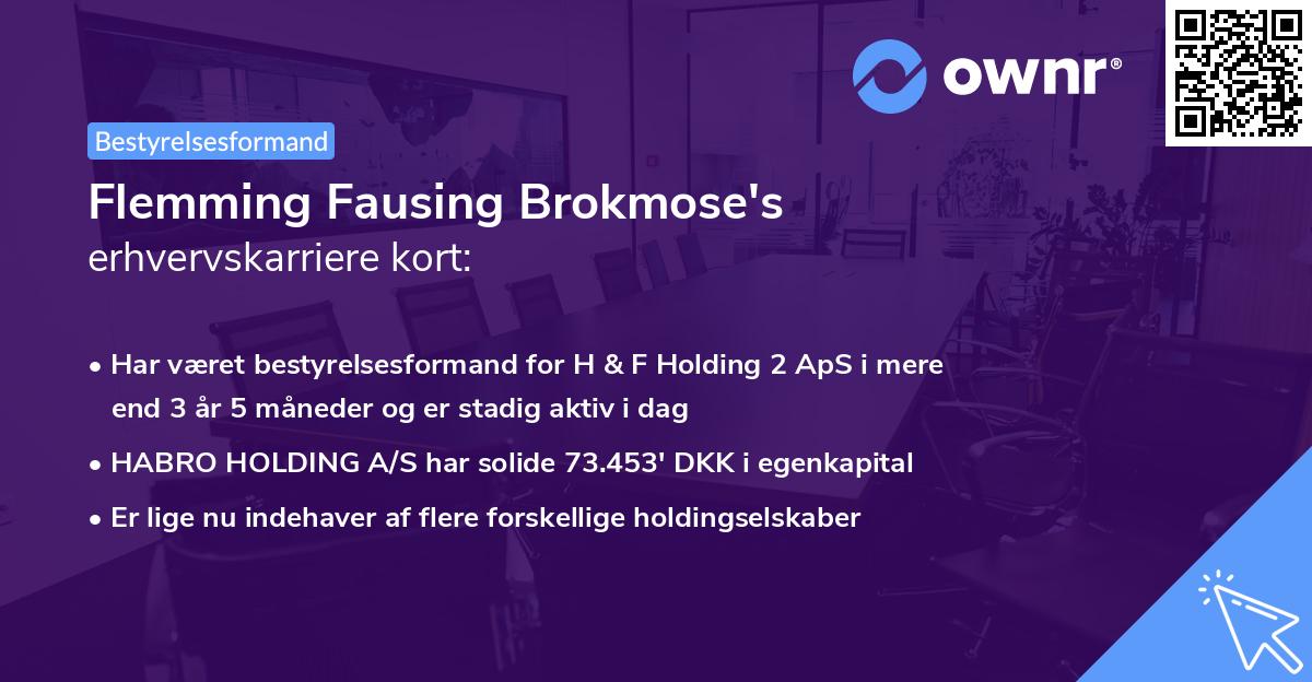 Flemming Fausing Brokmose's erhvervskarriere kort