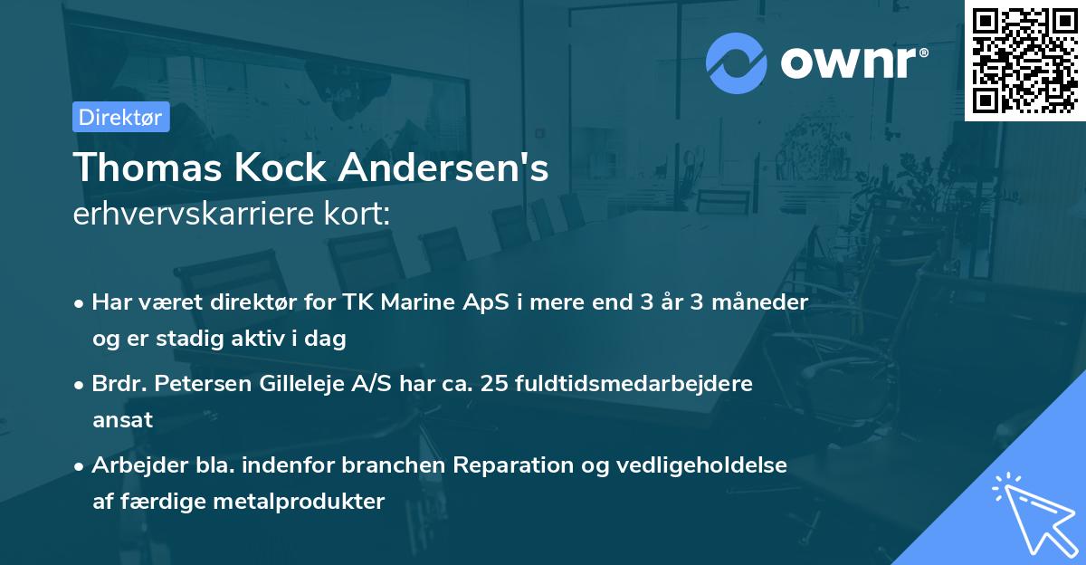 Thomas Kock Andersen's erhvervskarriere kort