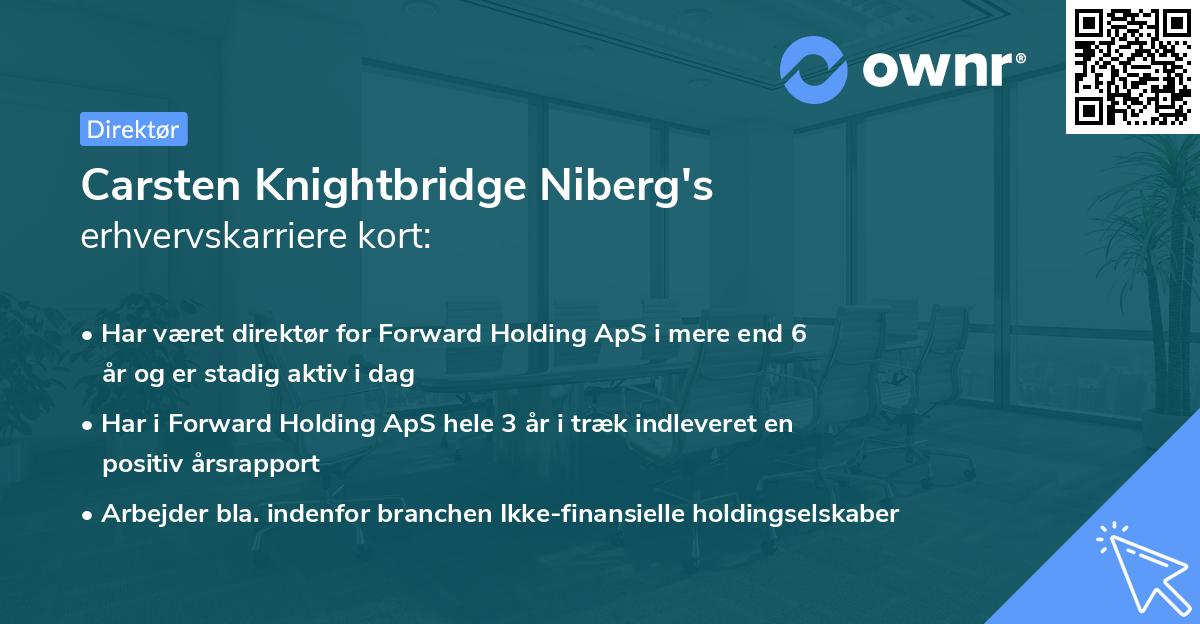 Carsten Knightbridge Niberg's erhvervskarriere kort