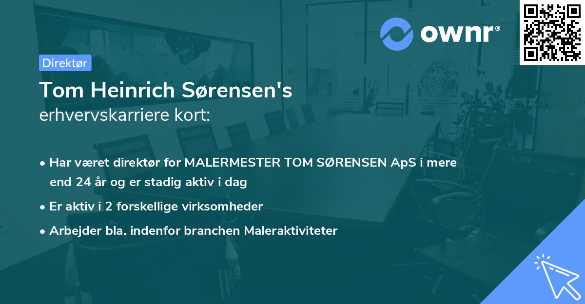 Tom Heinrich Sørensen's erhvervskarriere kort