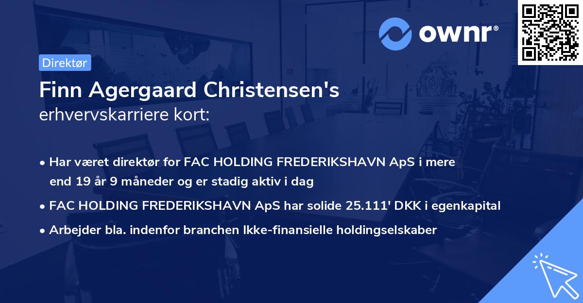 Finn Agergaard Christensen's erhvervskarriere kort