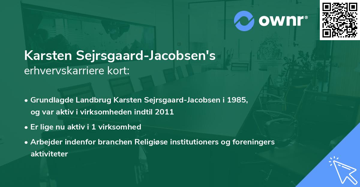 Karsten Sejrsgaard-Jacobsen's erhvervskarriere kort