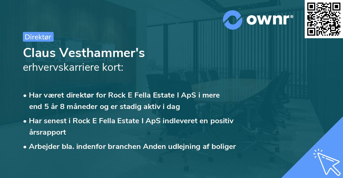 Claus Vesthammer's erhvervskarriere kort
