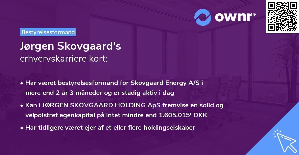 Jørgen Skovgaard's erhvervskarriere kort